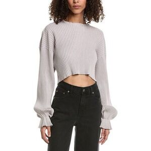 John Elliott Mineral Wash Ginza Rib Cropped Top - Thistle